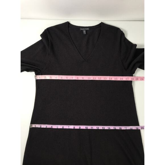 Eileen Fisher Women's M Dark Brown Wool Long Tunic Sweater Comfy Fall Winter - Picture 10 of 12